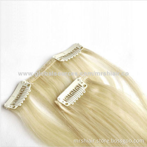 100% Real Brazilian Virgin Remy Human Hair Clip in Extensions